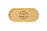 Assiette de service en bambou personnalisé avec gravure laser – Plateau apéritif en bois personnalisé pour cadeau ou événement