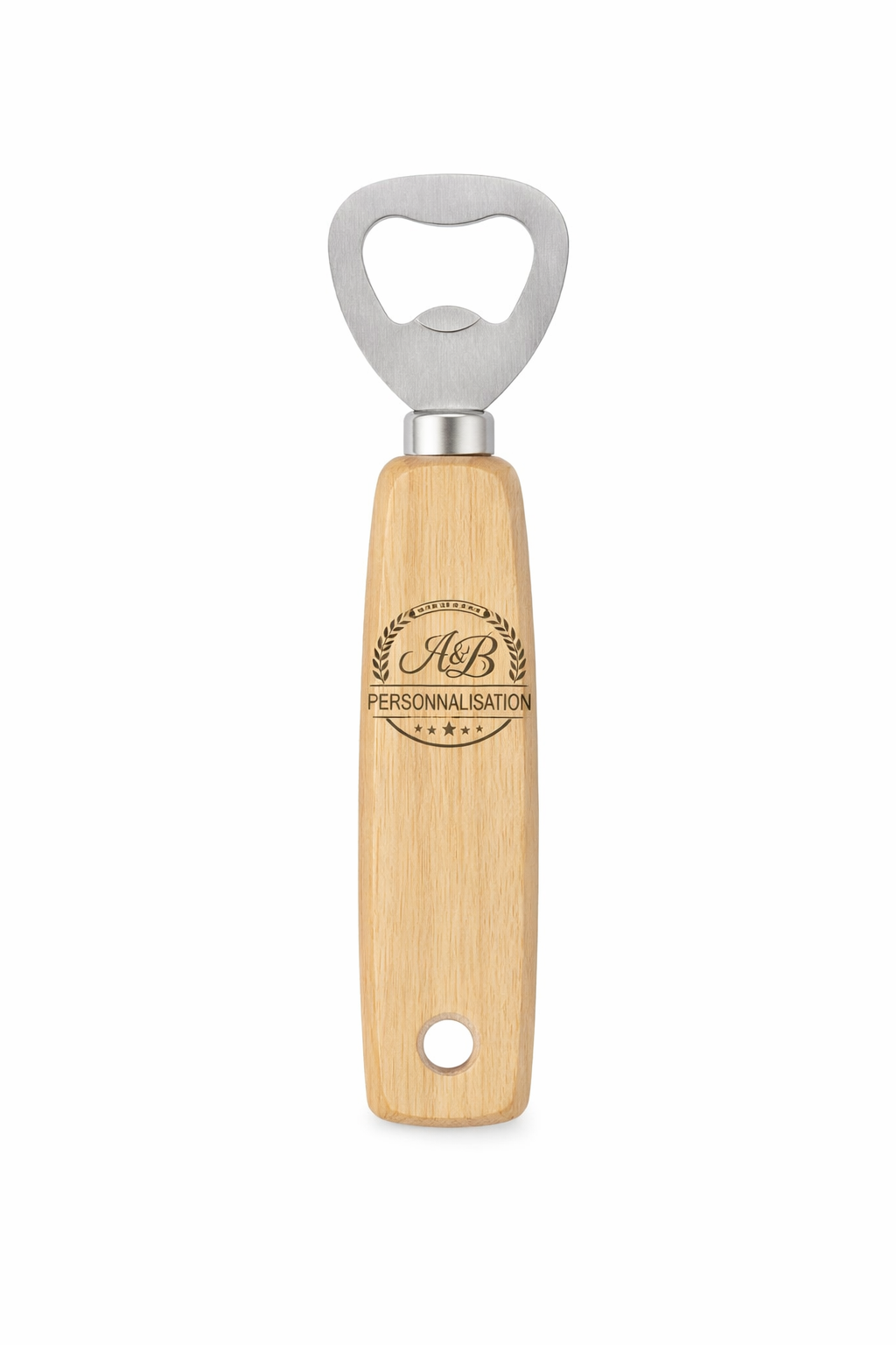 Décapsuleur en bois personnalisé avec gravure laser – Accessoire bar original et cadeau personnalisé