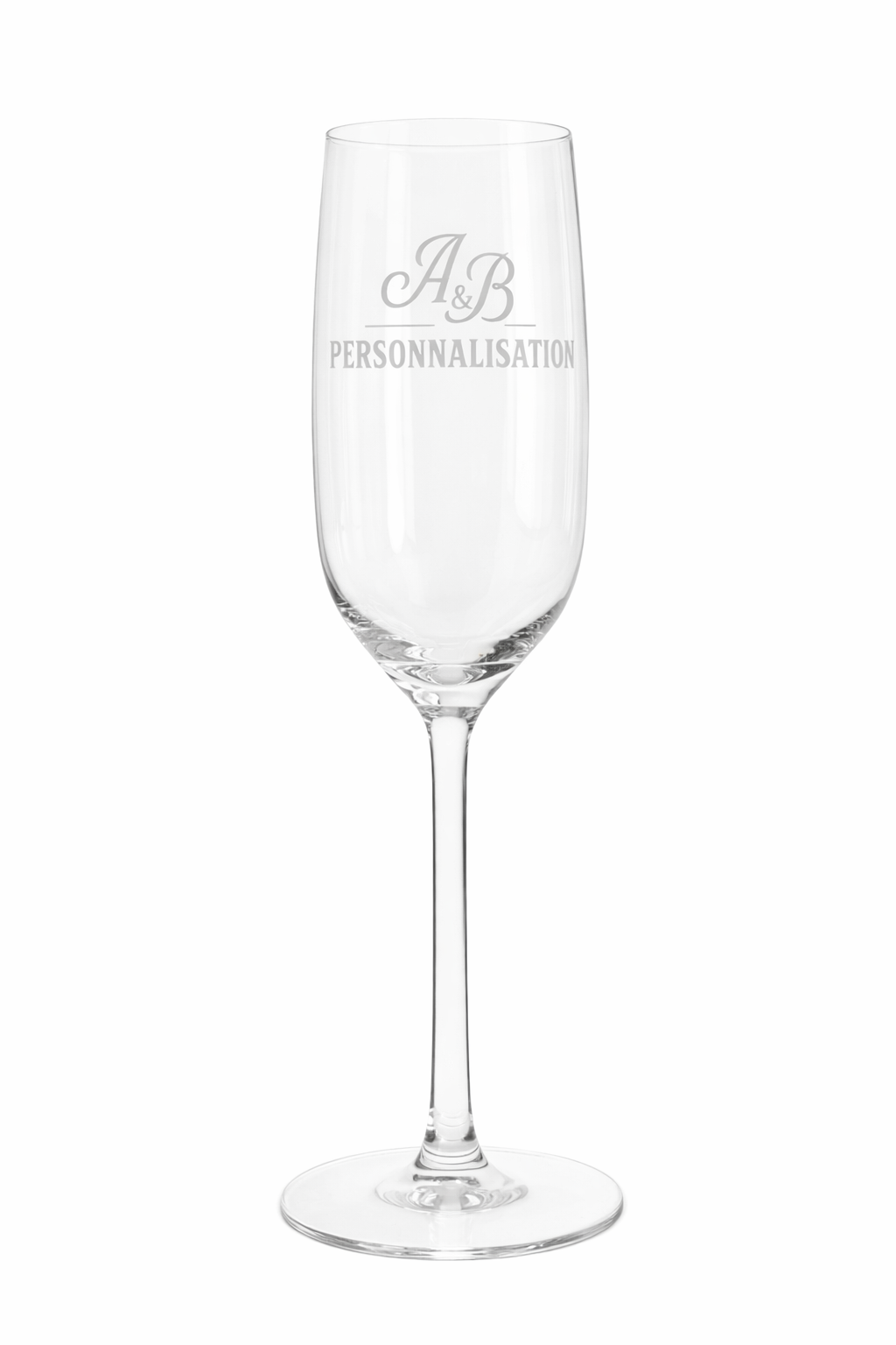 Verre à champagne personnalisé gravure laser - Grav'Azur