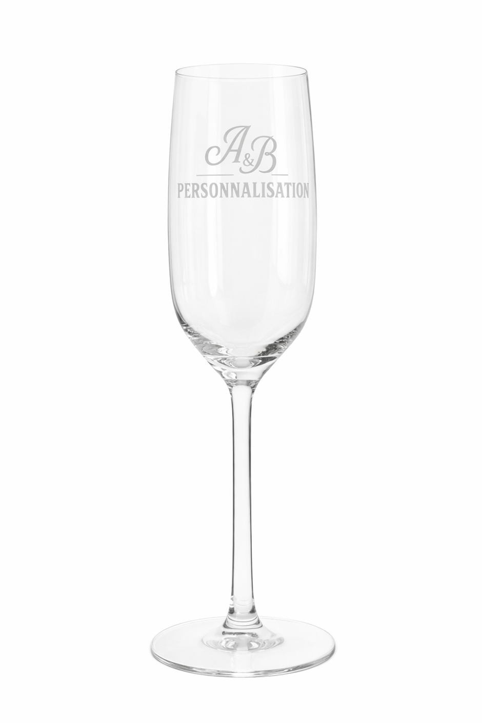Verre à champagne personnalisé gravure laser - Grav'Azur
