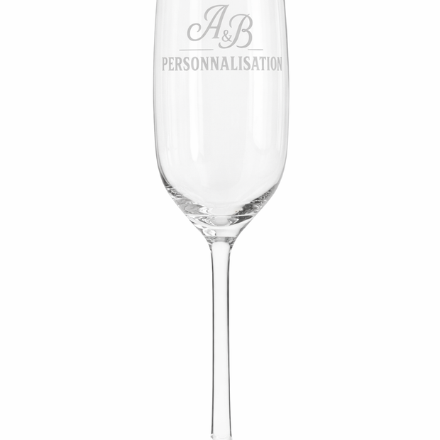 Verre à champagne personnalisé gravure laser - Grav'Azur