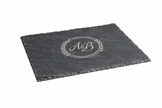 Plateau en ardoise 24x32 cm personnalisé avec gravure laser – Planche de présentation en pierre naturelle pour apéritif, fromage ou cadeau personnalisé